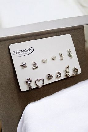 گوشواره جواهر زیرکن EUROMODA - کد 889981009