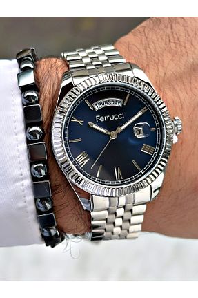 ساعت مچی طوسی مردانه 41-45 میلی متر Ferrucci - کد 889991255