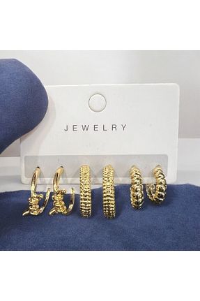 گوشواره جواهر زرد فلزی Store - کد 889985215