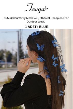 سایر اکسسوری مو آبی زنانه پلی استر TAVGA - کد 890707484
