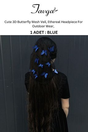 سایر اکسسوری مو آبی زنانه پلی استر TAVGA - کد 890707484