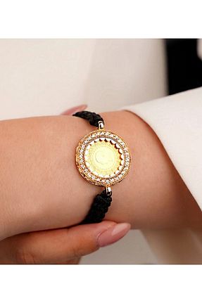 دستبند جواهر مشکی زنانه چرم Genel Markalar - کد 334323291