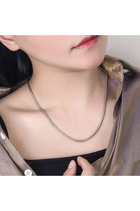 گردنبند نقره طوسی زنانه 925 عیار sancak doğaltaş - کد 890037343