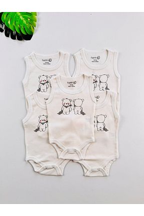بادی و سرهمی نوزادی سفید بچه گانه پنبه ای EFU BABY - کد 890060512
