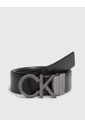 کمربند مشکی مردانه چرم خالص Calvin Klein - کد 762327183