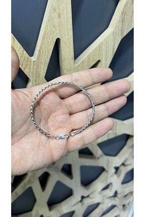 دستبند نقره طوسی زنانه 925 عیار Oltutaşı CENTER - کد 890096203
