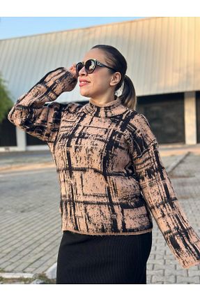 پلیور قهوه ای زنانه اسلیم Modami - کد 890092061