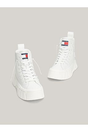 کفش اسنیکر طلائی زنانه بند دار Tommy Hilfiger - کد 788843834