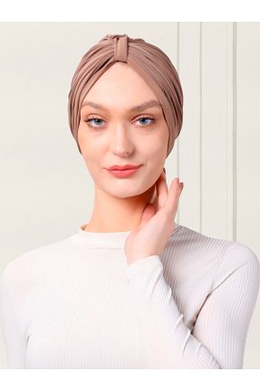 روسری قهوه ای ساتن ada sanatsal - کد 449709963