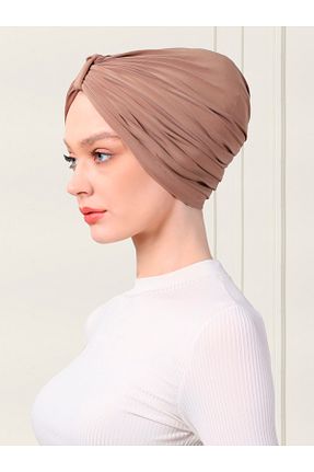 روسری قهوه ای ساتن ada sanatsal - کد 449709963