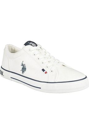 کفش اسنیکر سفید مردانه بند دار U.S. Polo Assn. - کد 818537983