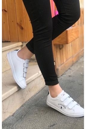 کفش اسنیکر سفید زنانه چرم مصنوعی U.S. Polo Assn. - کد 247840924