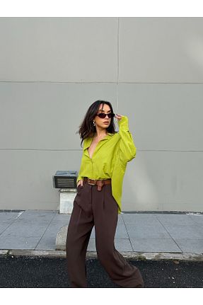 پیراهن سبز زنانه اورسایز minaaise - کد 848608623