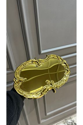 سینی طلائی استیل (فولاد) Turkuaz kristal - کد 877563611