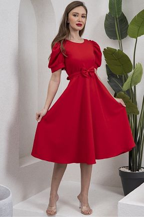 لباس قرمز زنانه بافتنی KÜÇÜĞÜM BUTİK - کد 785438548