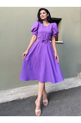 لباس بنفش زنانه بافتنی KÜÇÜĞÜM BUTİK - کد 785438518