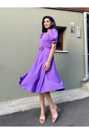 لباس بنفش زنانه بافتنی KÜÇÜĞÜM BUTİK - کد 785438518