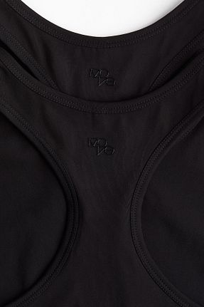 رکابی اسپرت مشکی زنانه پلی استر H&M - کد 890148489