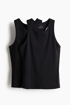 رکابی اسپرت مشکی زنانه پلی استر H&M - کد 890148489