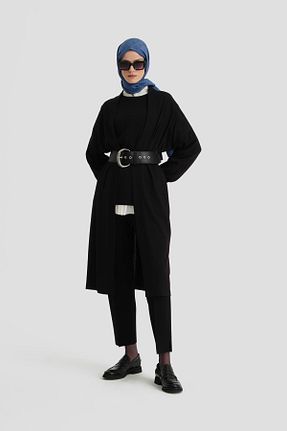 ست بالاتنه و پائین تنه حجاب مشکی زنانه رگولار Armine - کد 890170402