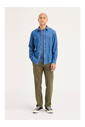 شلوار اسپرت خاکی مردانه بافتنی Dockers - کد 8763131