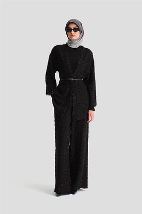 ست بالاتنه و پائین تنه حجاب مشکی زنانه رگولار Armine - کد 871260571