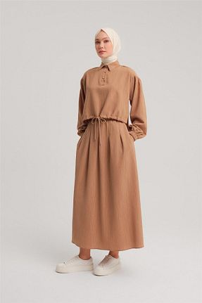 ست بالاتنه و پائین تنه قهوه ای زنانه بافتنی Armine - کد 838472767