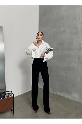 شلوار مشکی زنانه پارچه Asfa Moda - کد 890174295