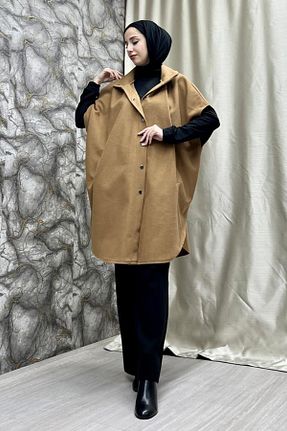 پانچو حجاب مشکی زنانه پنبه ای BurcuFashion - کد 890197346