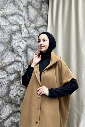 پانچو حجاب مشکی زنانه پنبه ای BurcuFashion - کد 890197346