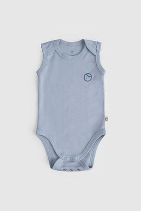 بادی و سرهمی نوزادی آبی بچه گانه %100 پنبه ارگانیک Little Gusto - کد 890841480