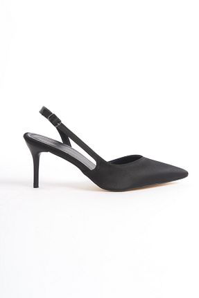 کفش پاشنه بلند کلاسیک مشکی زنانه ساتن Shoesers - کد 890203836