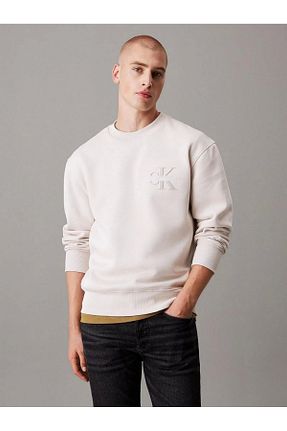 سوئیشرت سفید مردانه ساده Calvin Klein - کد 886710889