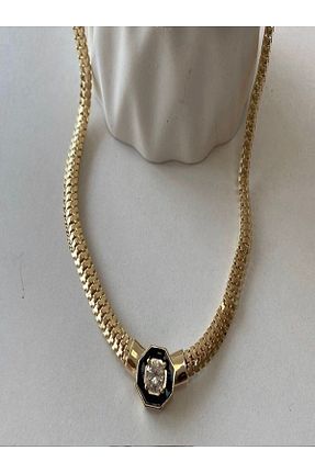 گردنبند استیل ( فولاد ) طلائی زنانه استیل (فولاد) Vitastyle - کد 890202697