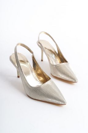 کفش استایلیتو طلائی پاشنه نازک Shoesers - کد 890848306