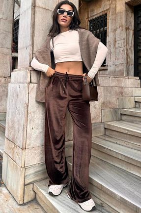 شلوار قهوه ای زنانه مخمل Madmext - کد 890240269