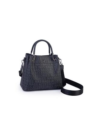 کیف پستچی مشکی زنانه چرم مصنوعی Nas Bag - کد 890894645