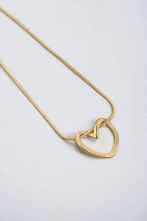 گردنبند استیل ( فولاد ) طلائی زنانه استیل (فولاد) SAPHYRA - کد 890219815
