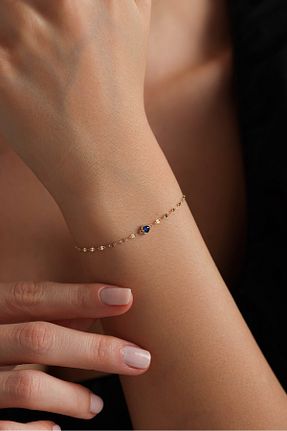 دستبند طلا سرمه ای زنانه 14 عیار Gianfranco - کد 890958424