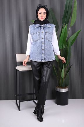 جلیقه حجاب آبی زنانه رگولار İmajButik - کد 890242028
