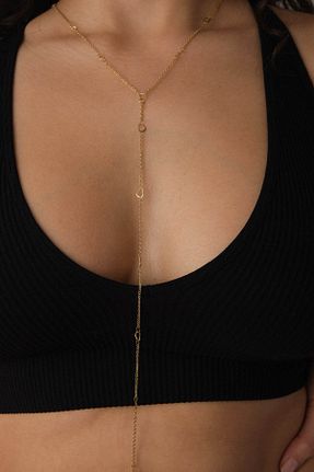 اکسسوری بدن طلائی زنانه استیل ضد زنگ ESBAFLOR - کد 890240332