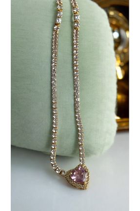 گردنبند استیل ( فولاد ) قهوه ای زنانه استیل ضد زنگ İNN JEWELLERY - کد 890301642
