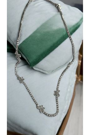 گردنبند استیل ( فولاد ) طوسی زنانه استیل ضد زنگ İNN JEWELLERY - کد 890299649