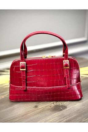 کیف دوشی قرمز زنانه چرم مصنوعی eflanmoda - کد 890300729