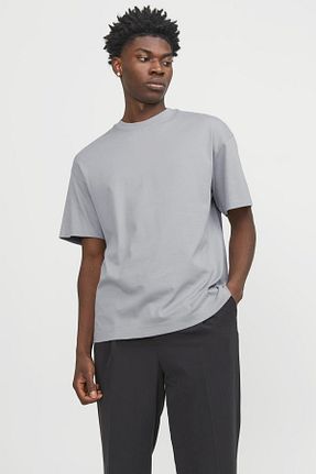 تیشرت طوسی مردانه اسلیم فیت Jack & Jones - کد 790412276