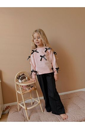 ست بالاتنه و پائین تنه صورتی بچه گانه بافت patriko tekstil - کد 890994772