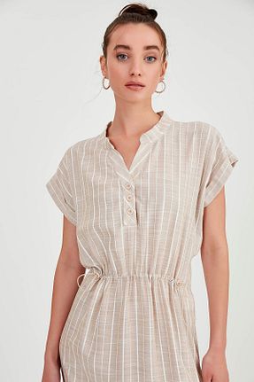 لباس بژ زنانه بافتنی Vitrin - کد 824337065