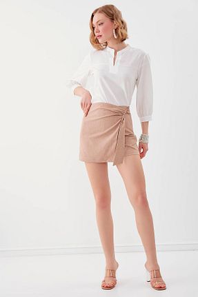 شلوارک و برمودا قهوه ای زنانه شلوارک دامنی Vitrin - کد 696965307