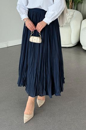 دامن حجاب سرمه ای رگولار HAZA MODA - کد 890303968