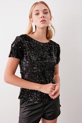 بلوز مشکی زنانه ساده Vitrin - کد 355674355